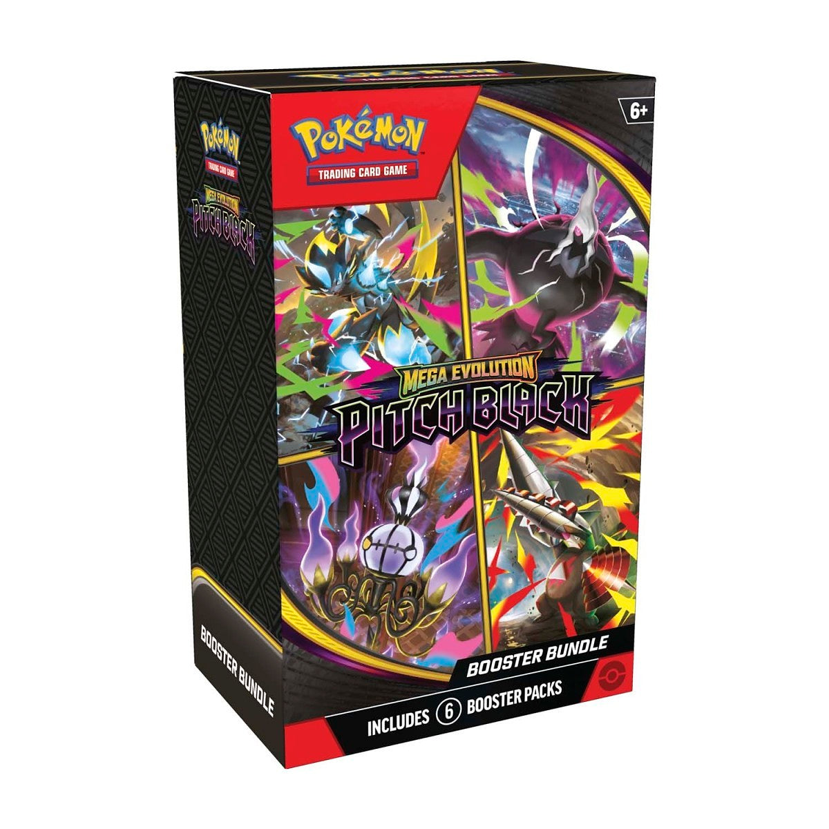 PRE ORDER Pokémon TCG: Mega Evolution-Pitch Black Booster Bundle (6 Packs)